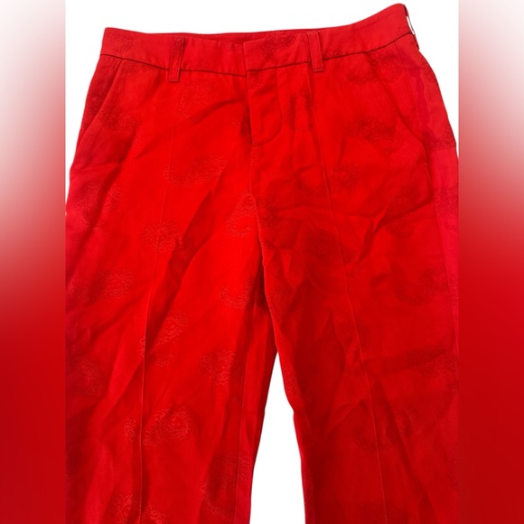 Zadig & Voltaire prune jac paisley red tailored trousers - Picture 3 of 11